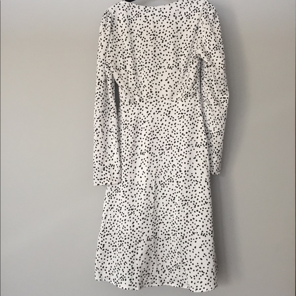 Shein Black + White Polka Dot Midi Dress - Picture 8 of 13